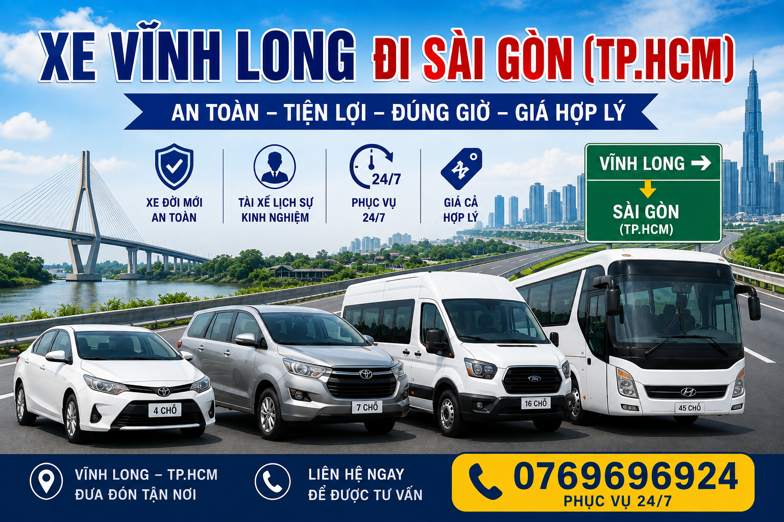 Xe Vĩnh Long Đi Sài Gòn (TP.HCM)